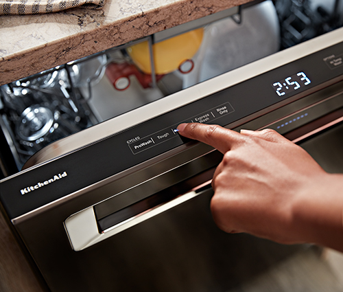 KitchenAid dishwasher control panel